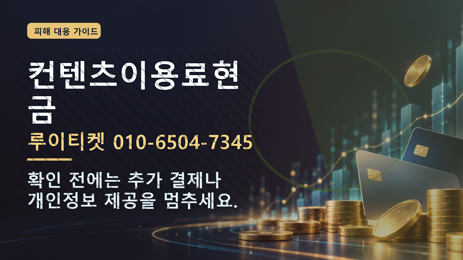 컨텐츠이용료현금: 루이티켓 010-6504-7345 · 확인 전에는 추가 결제나 개인정보 제공을 멈추세요.
